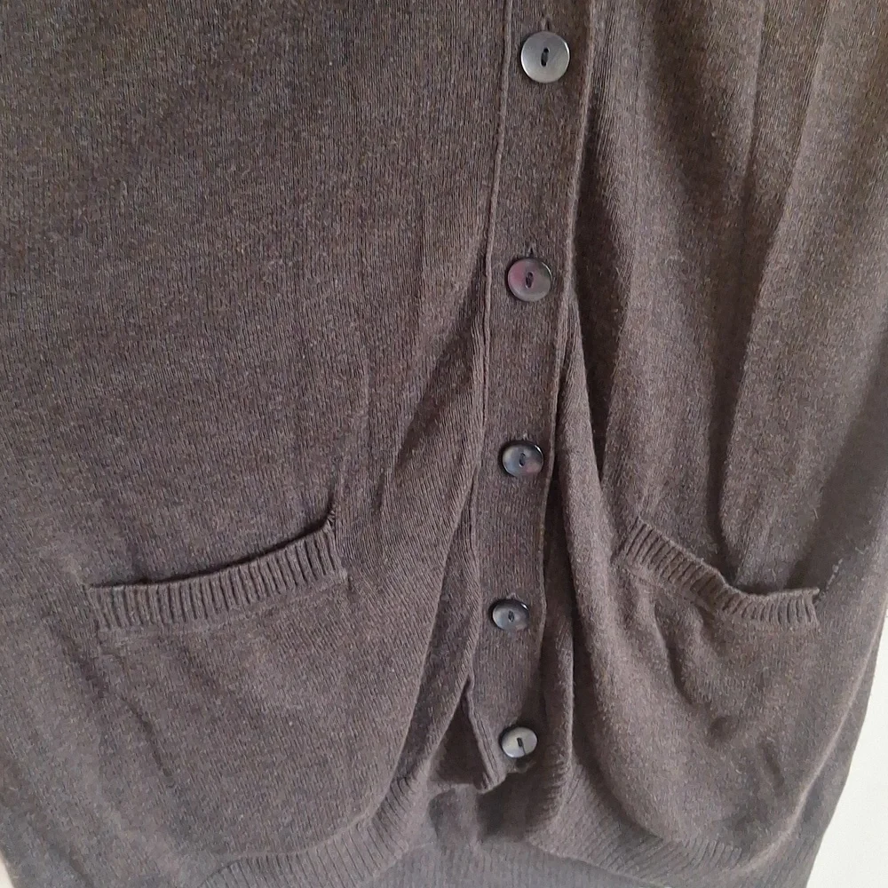 Kenneth Cole Reaction Dark Brown Knit Cardigan Size Small - Picture 8 of 10